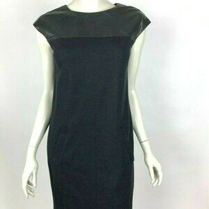 Sinclaire Daria Wool Leather Dress Sheath Career
